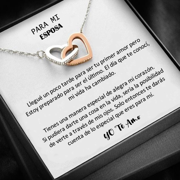 COLLAR PARA MI ESPOSA + TARJETA